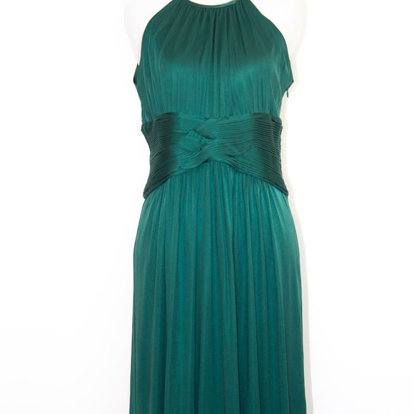 CYNTHIA STEFFE Green Halter Dress Size Medium New 275$ - Picture 2 of 3